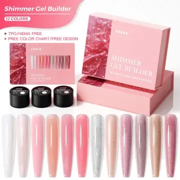 JTING Free Gift Shimmer Gel Builder 12colors Shimmer Gel Nail Polish TPO Free Hema Free Professio...