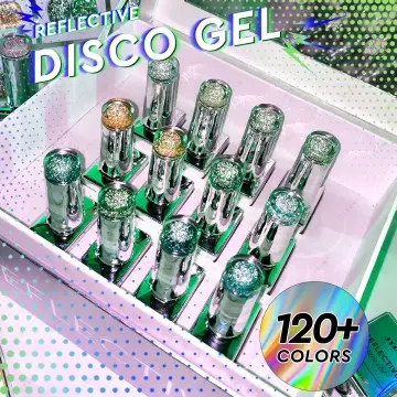 JTING Free Sample Brand Logo Design Unique 12pcs Set box 132colors reflective disco gel nail polish collection OEM nail supplies