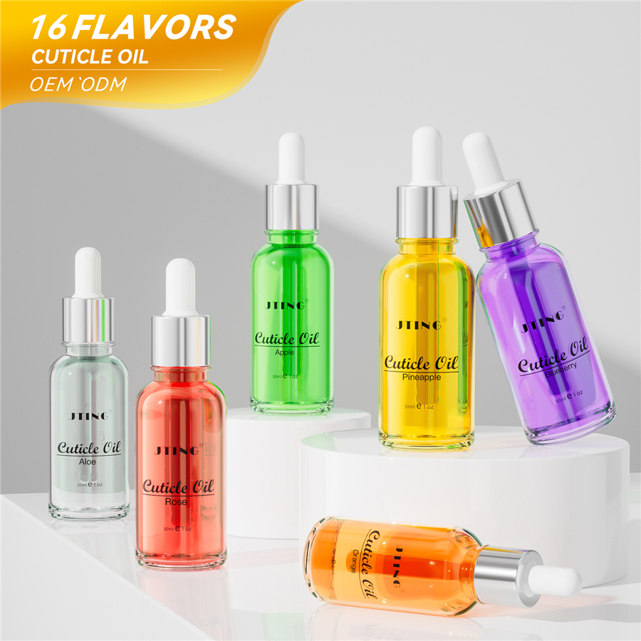 JTING Popular Sale 16 Flavors 30ml Nail Cuticle Oil Bottle with Dropper OEM Bulk Moisturizing Cuticle Nutrition Revitalizer Oil