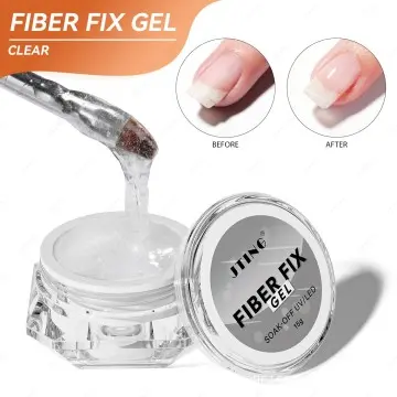 JTING Clear Fiber fix gel glass builder nail polisih gel nail repair extension Sculpting Construc...