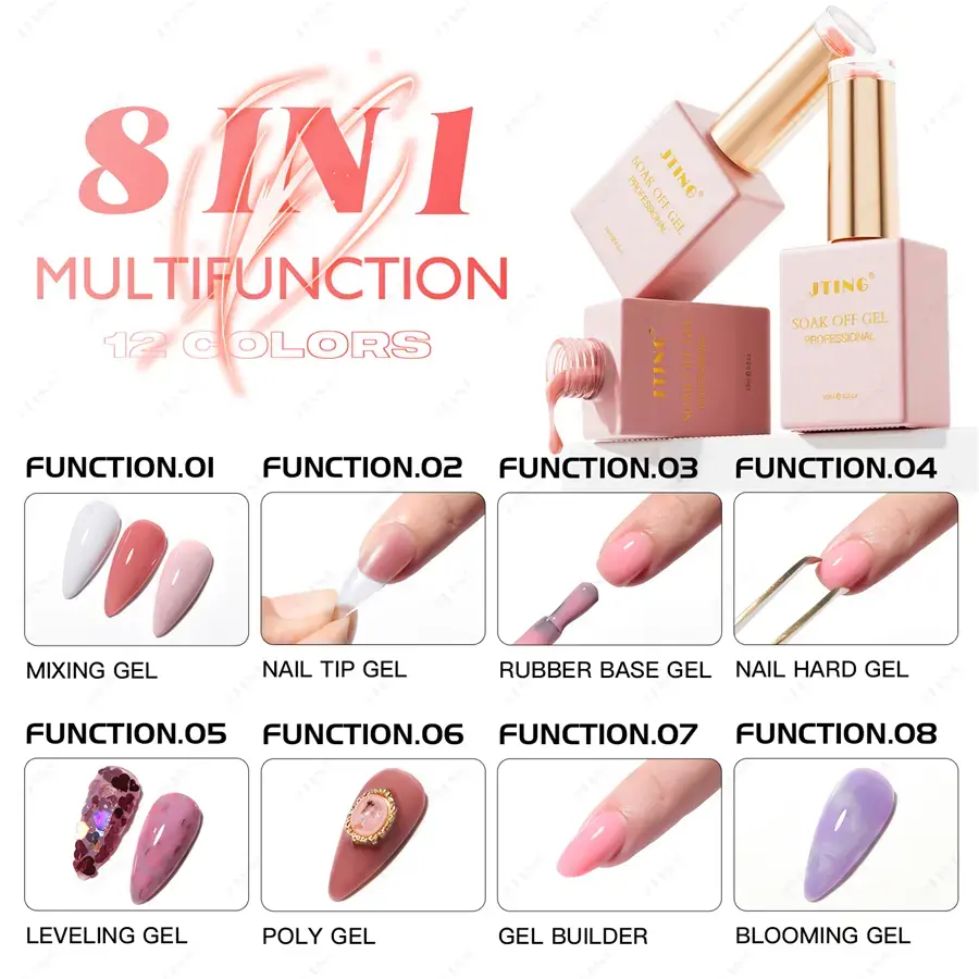 JTING Multifunction 12colors Gel Nail Polish-2