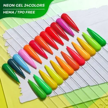 JTING New Trending 24colors Neon Gel Polish Collection Neon Gel Colors Tpo Hema Free Private Label Gel Nail Polish OEM ODM