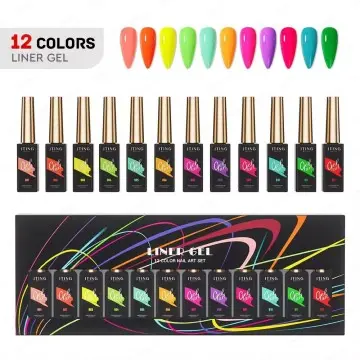 JTING Hot Selling Popular 12Colors Neon Series Nail Art Liner Gel Polish OEM ODM Free Custom 12ml...