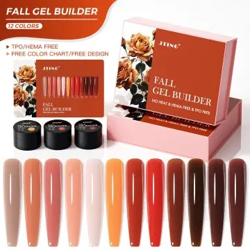 JTING Long Lasting Fall Gel Builder Set Box Collection 12colors Building Nail Gel Polish TPO Hema Free 30G Gel Polish OEM ODM