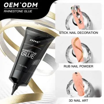 JTING Wholesale Private Brand Custom Nail Rhinestone Glue Gel 30g Clear Rhinestone Glue for DIY N...