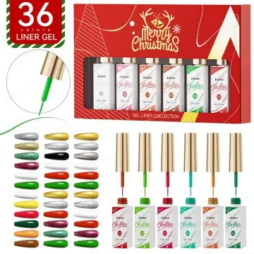 JTING Popular New design 6colors Christmas nail art gel liner collection set box OEM 36color Opti...
