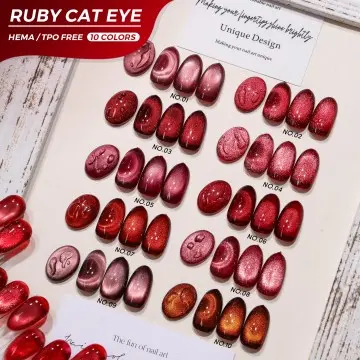 JTING New 10colors Ruby Cat Eye Gel Polish Red Color Magnetic Cat Eye Gel Collection TPO/Hema Free OEM ODM Uv Gel Nail Polish