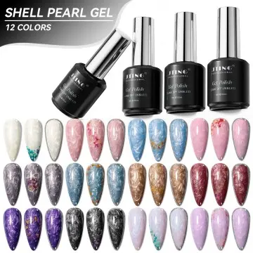 JTING New arrival 12colors shell pearl nail gel polish Creative effect shell pearl painting nail ...