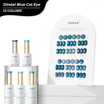 JTING Unique Effect 12colors Dindal Blue Cat Eye Gel Polish Collection OEM/ODM Free Design Profes...