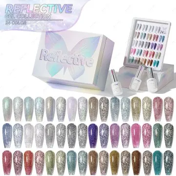 JTING D16 High end reflective disco gel collection box 24colors set Free elegent color book flash...