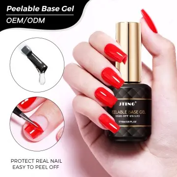 JTING New Clear Peelable Base Gel Nail Polish High Quality Long Lasting Peelable Gel Polish Hema ...