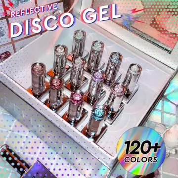 JTING Free nail brand design customize 12colors reflective disco gel nail polish collection set b...