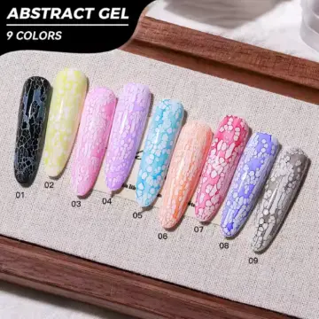 JTING Unique Colorful Abstract Gel Polish 9 Colors Lace Gel Nail Polish 5G Jar OEM Free Private L...