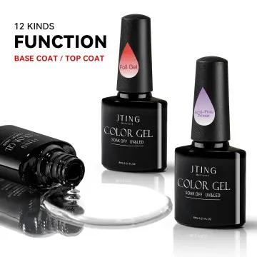 JTING superior quality peel off rubber base coat No wipe top coat gel OEM 8ML nail dehydrator and bonder foil structure gel