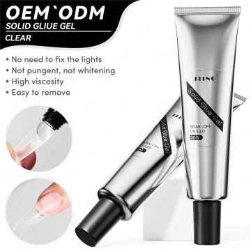 JTING Hot Popular Durable Tube Solid glue gel 30ML Clear Nail Tips Glue Gel Nail Polish for Nail ...