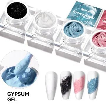 JTING natural resin hot popular nail art 4 Colors gypsum gel nail polish set with 5ml jars OEM cr...