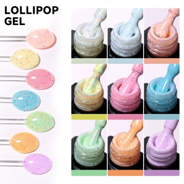 JTING Hot selling new summer popular 9 colors sweet candy lollipop nail gel polish collection set...