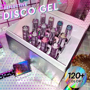 JTING Super Trend 12colors reflective disco gel polish collection with Unique Laser set box diamo...