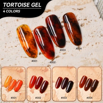JTING Hot Selling Tortoise Gel Nail Polish Translucent Jelly Tortoise Amber Gel Polish Private Br...