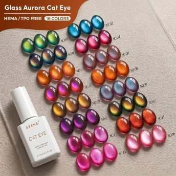 JTING New Season Glass Aurora Cat Eye Gel Polish 16colors Aurora cat Eye Series 3D Effect Hema/TPO Free OEM ODM Nail Polish