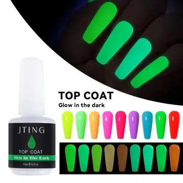 JTING luminous effect glow in the dark gel top coat nail gel polish clear OEM customize private l...