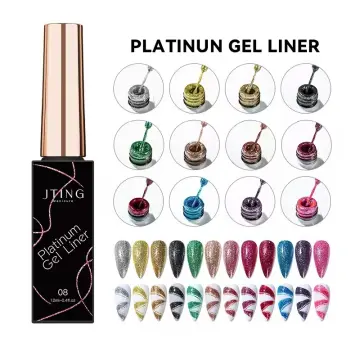 JTING high quality 12 Colors gel brush nail art liner kit OEM pastel liner gel set create design your own brand gel liner paint