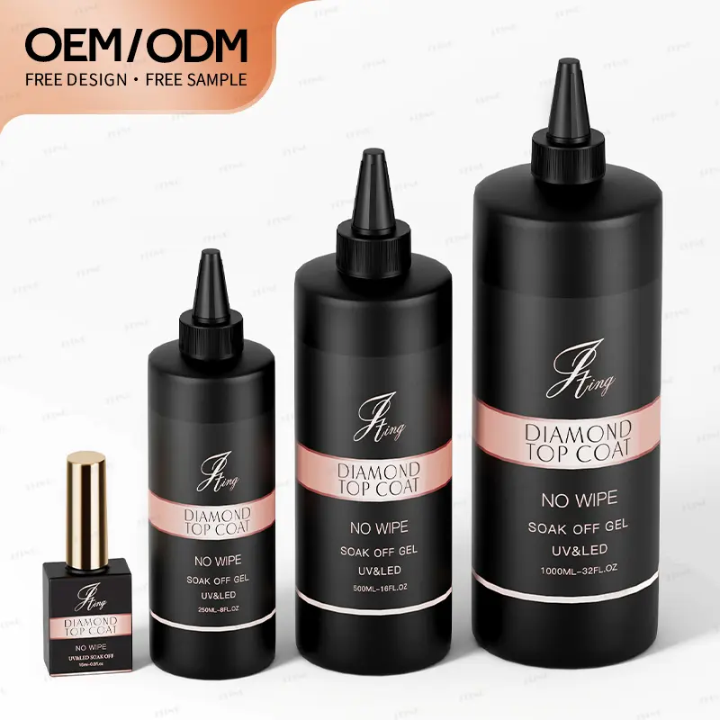 JTING nail supplies wholesale superior quality bulk refill top coat base coat set kit 100ml 250ml 500ml 1000ml bottle barrel OEM