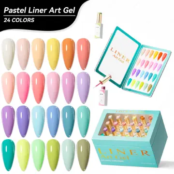 JTING Hot popular 24 colors Pastel Liner Art Gel nail gel polish collection private customize OEM...