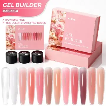 JTING Low Moq Custom Gel Builder Set 12colors Collection Free Design Gift Box 30G Building Gel Na...