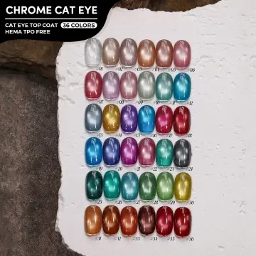 JTING Latest Wholesale Chrome Cat Eye Gel Polish Set 36 Colors Magnetic Powder Cat Eye Top Coat T...