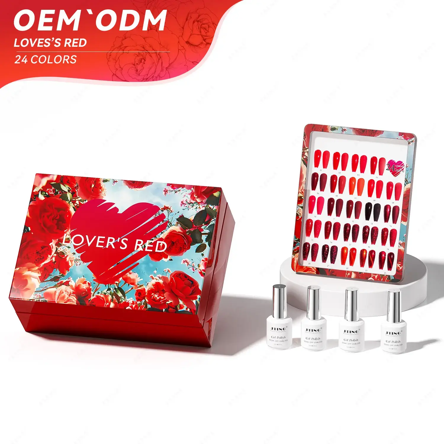 JTING Lover Red Gel Nail Polish Collection: The Ultimate Gel Nail Polish Kit to Buy for DIY Nail Art Enthusiasts