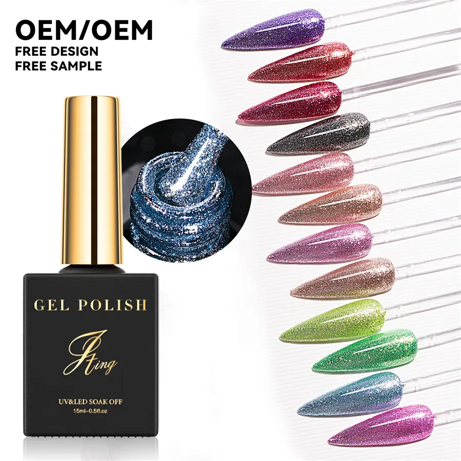 JTING High Density Super Shiny Natural Resin Vegan Hema Free 24 Colors Nail Art Platinum Gel Polish OEM ODM Private Label
