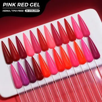 JTING High Pigment 24colors Pink Red Gel Polish Collection 15ml Gel Uv Color Gel Nail Polish Set TPO Free Hema Free OEM ODM
