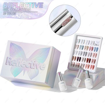 JTING D18 Unparalleled popular 24color reflective disco gel collection set box hema free reflecti...