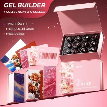 JTING Newest Trending 12colors Gel Builder Set 4 Collections Building Gel Nail Polish TPO Free Hema Free OEM ODM Free Design Box