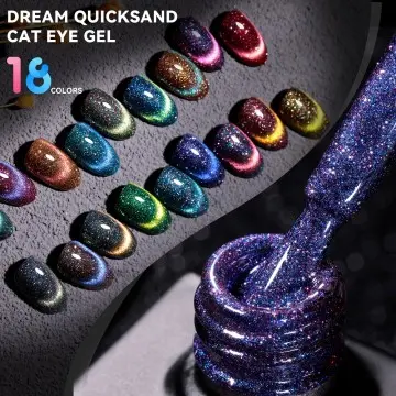 JTING new arrival 18 colors nail art dream quicksand cat eye gel polish collection OEM private bo...