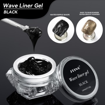 JTING Factory Professional Black Wave Liner Gel Polish 3D Effect Sticky Diamond Modelling Gel OEM...