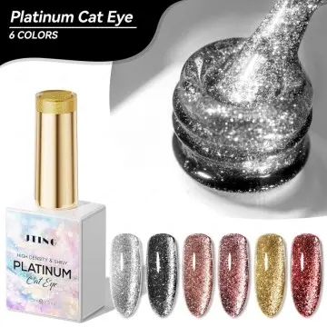 JTING New Arrival 6colors Platinum Cat Eye Gel Polish Collection Flashing Cat Eye Nails Gel Polis...