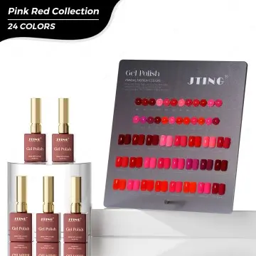 JTING New Formula 24colors Pink Red Gel Polish Collection Dazzling Color Gel Nail Polish OEM/ODM Free Custom Professional Salon