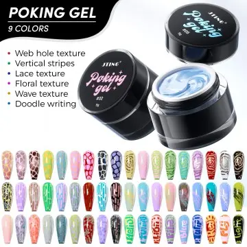 JTING High Quality 9Colors Poking Gel Polish Multiple Use Lace Gel Nail Polish OEM/ODM Free Desig...