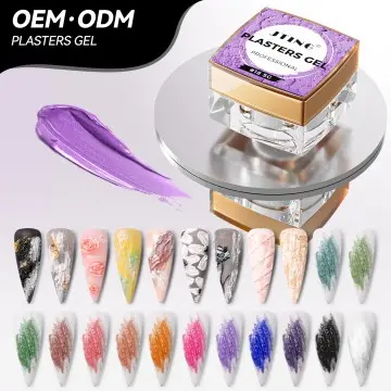 JTING 3D nail art gypsum Plaster gel polish 22colors set Unique 4D 5D effect gypsum painting Plaster gel in jars OEM ODM