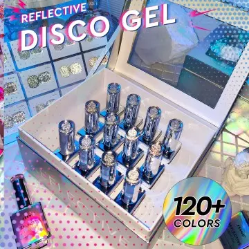 JTING Private Nail brand custom Unique 12colors reflective disco gel nail polish collection 12pcs...