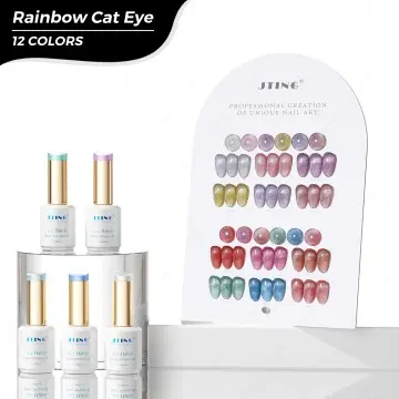 JTING Free Design 12colors Rainbow Cat Eye Gel Polish OEM/ODM Cat Eye Gel Nail Polish Hema TPO Free Wholesale Nail Art Supplies