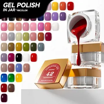 JTING Top quality pigment 98Colors gel polish in a Jar Set Japan style painting gel nail polish c...
