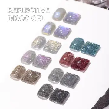 JTING High pigment super shiny flash sparkle 9colors reflective disco glitter gel polish OEM free samples design private label